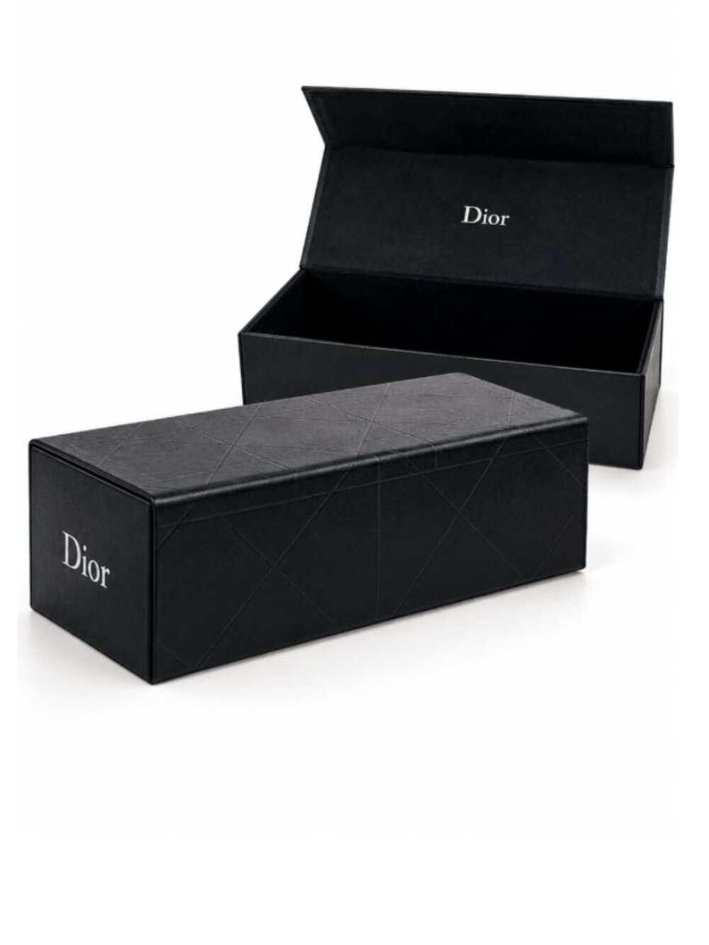 Dior Black Eyewear Glasses Box Accessory Logo Quilted Case Storage